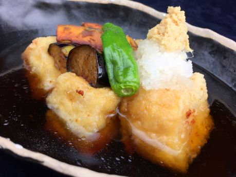 揚げ出し豆富 /長野県諏訪市の黒毛和牛もつ鍋と牛タンの居酒屋/宴屋とんぼ 